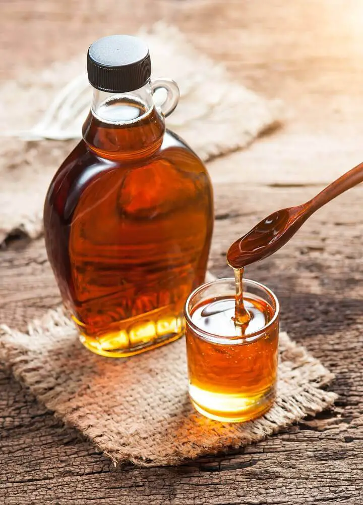 Maple Syrup in Glass Bottles