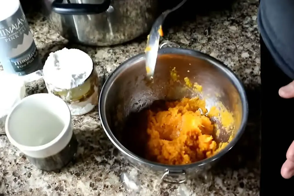 Mashed Sweet Potatoes in Bowl