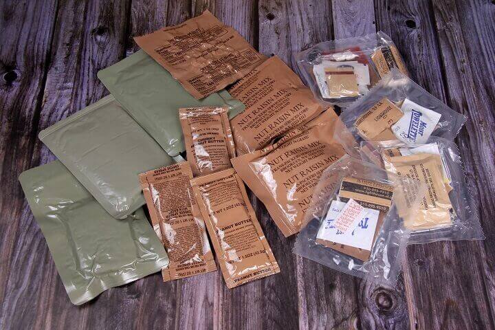 MRE Contents on Table