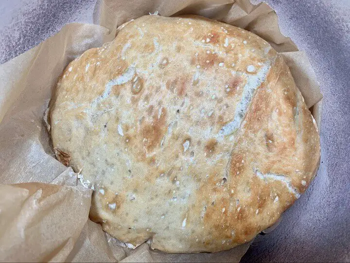 No-Knead Bread After Cooling