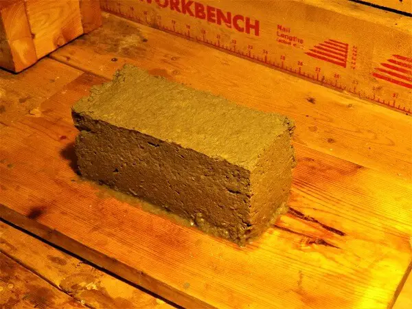 Papercrete Brick Released From Form