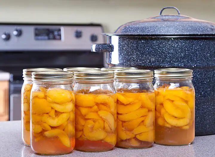 Peach Slices In Canning Jars