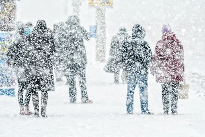 People in a Blizzard