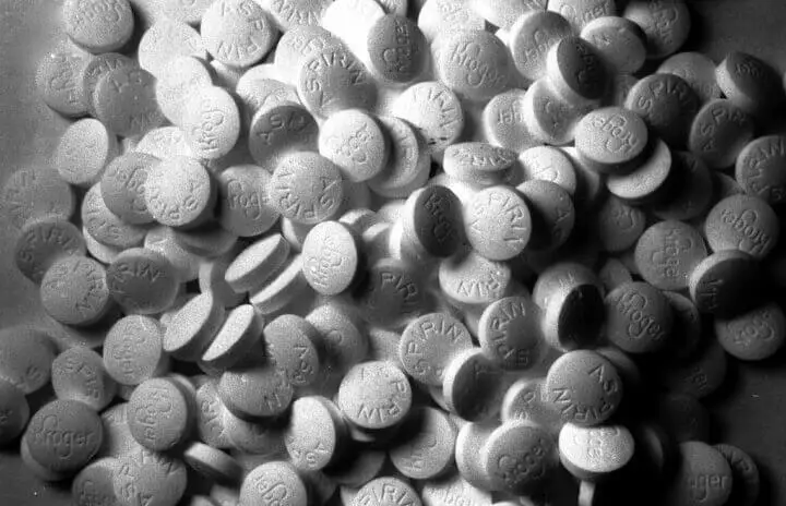 Pile of Aspirin Tablets