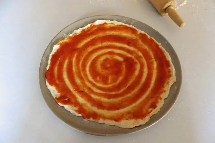 Pizza Sauce On Dough