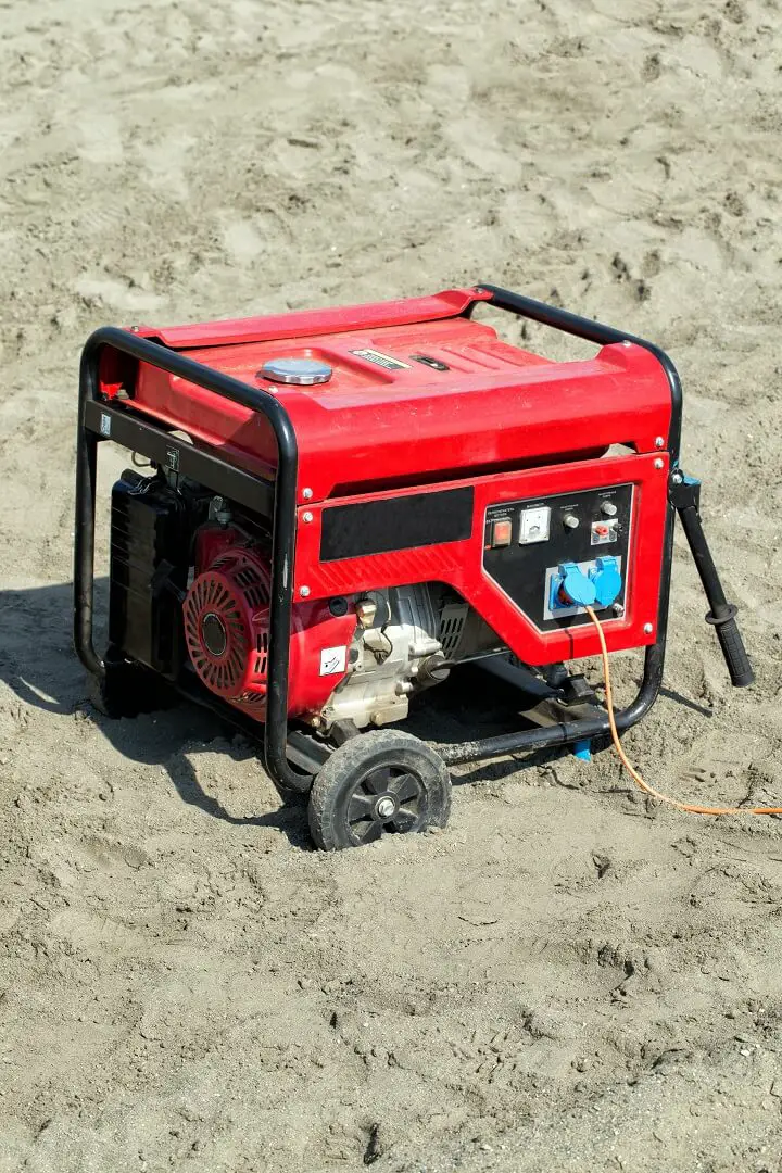 Portable Generator In The Sand