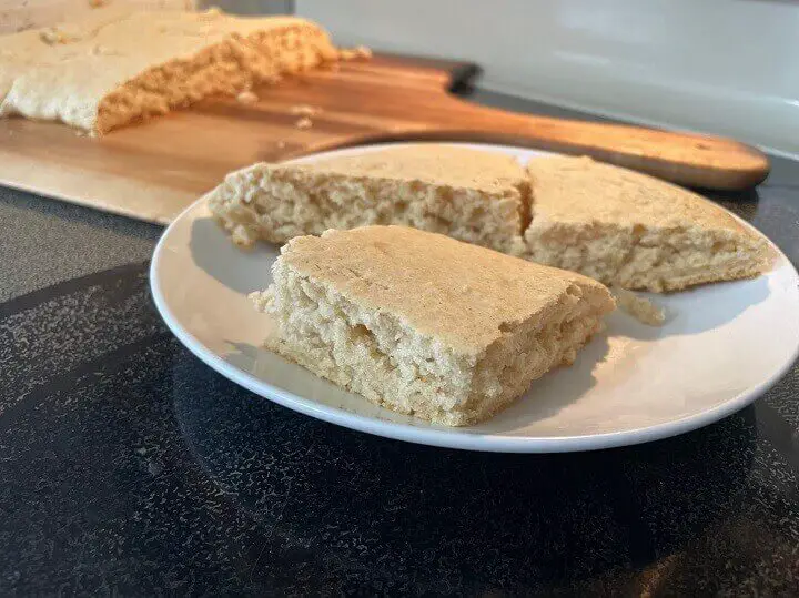 Slices of Poverty Cake on Plate