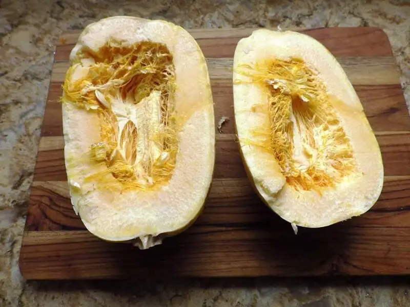 Spaghetti Squash Cut in Half