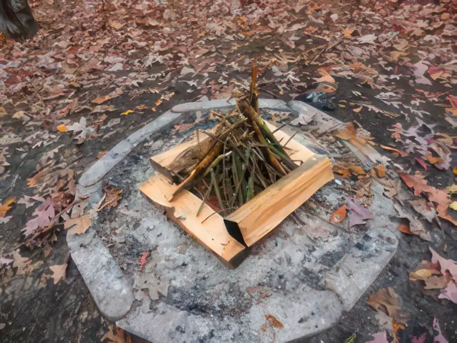 Stacking Logs Around Teepee