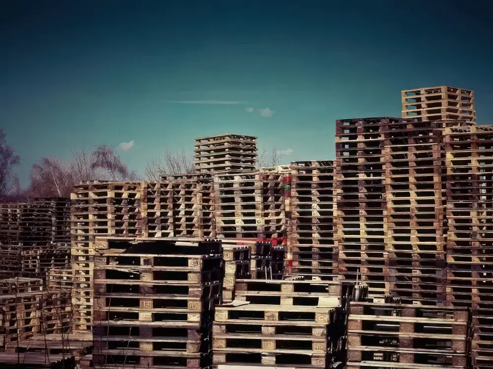 Stacks of Wood Pallets
