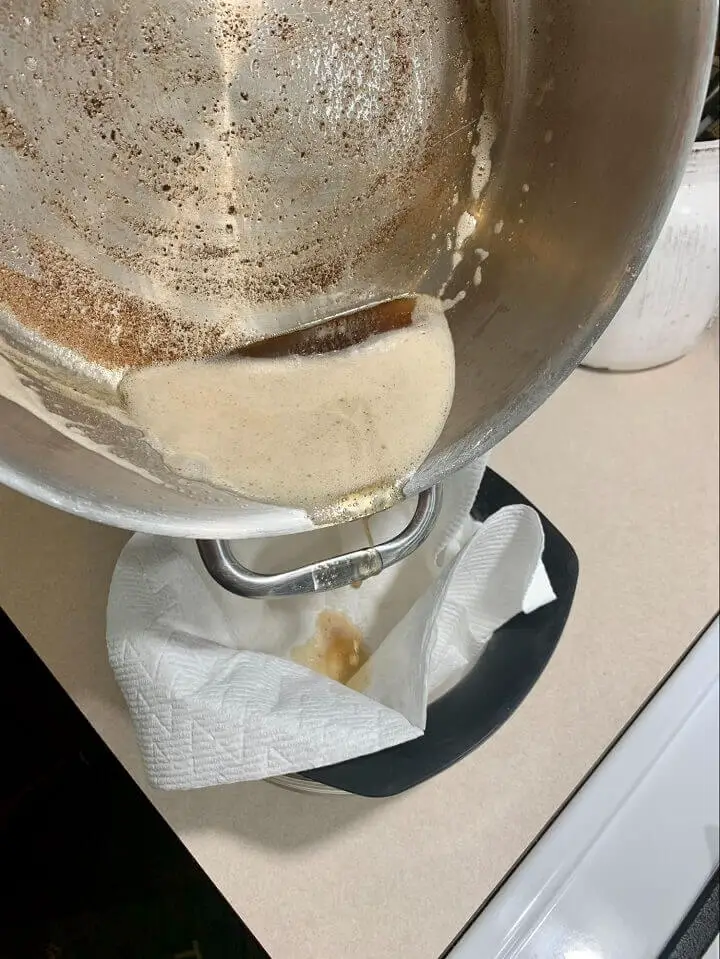 Straining Butter Through Cheesecloth