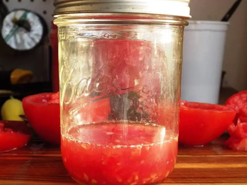 Tomato Seeds in Canning Jar