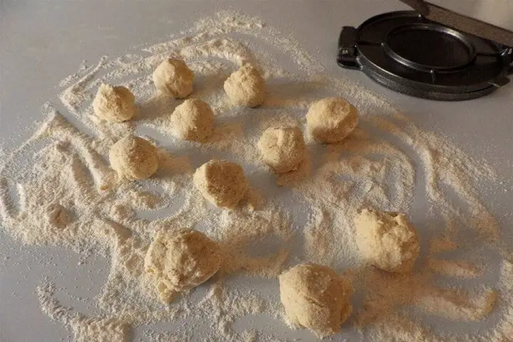 Tortilla Dough Formed Into Balls