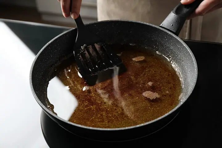 Used Cooking Oil in Frying Pan