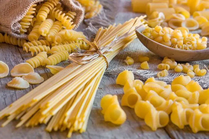 Various Types of Dry Pasta