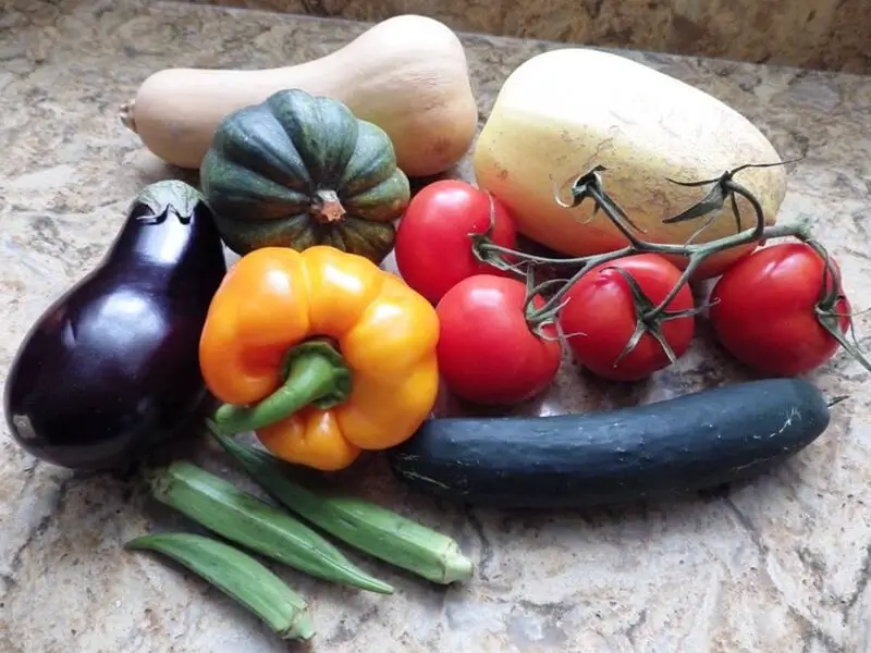 Vegetables on Counter