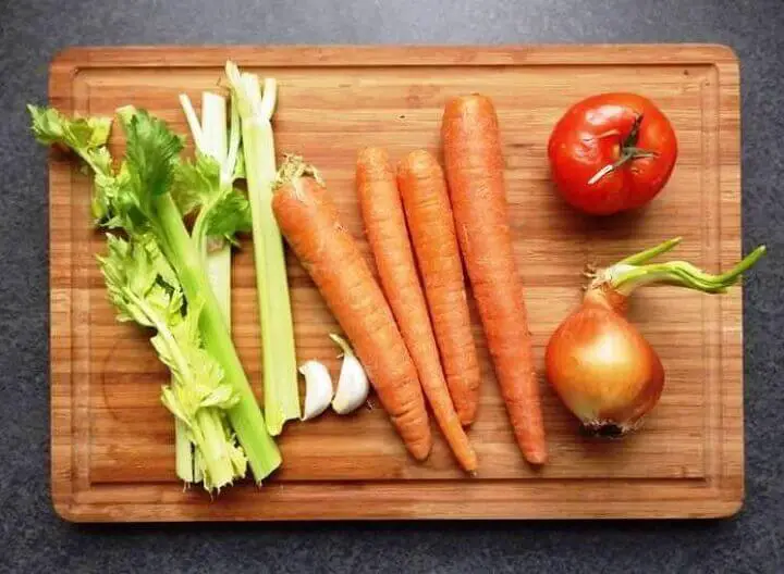 Vegetables on Cutting Board