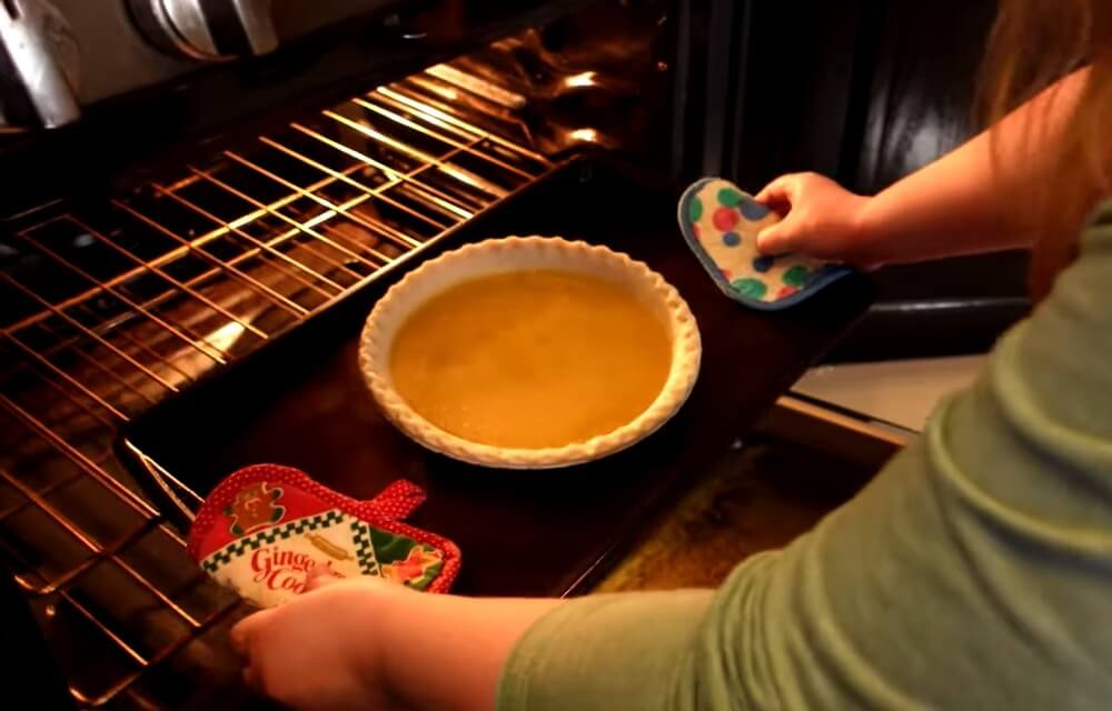 Vinegar Pie Into The Oven