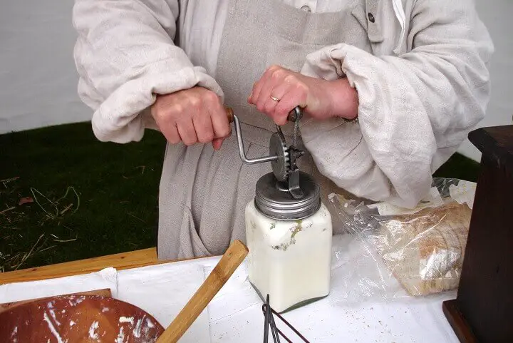 Woman Churning Butter