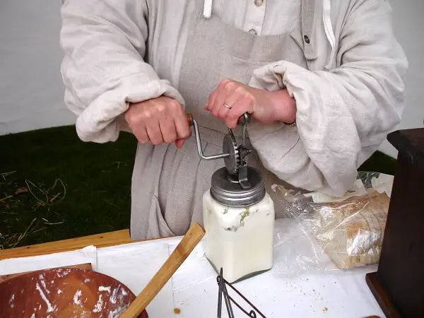 Woman Churning Butter