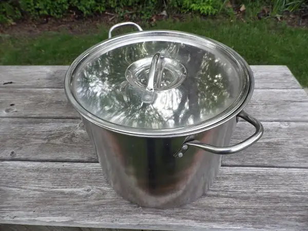 Wood Chunks in the Covered Pot