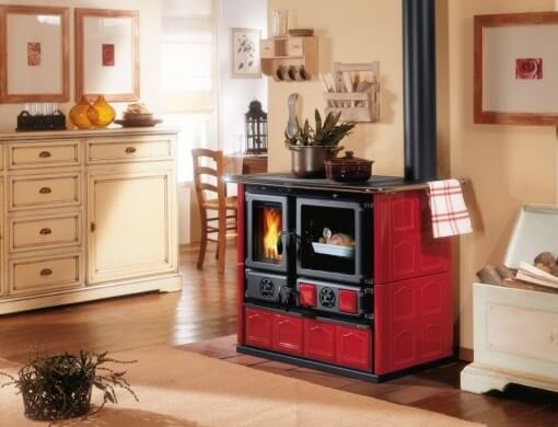 Wood Stove in Kitchen
